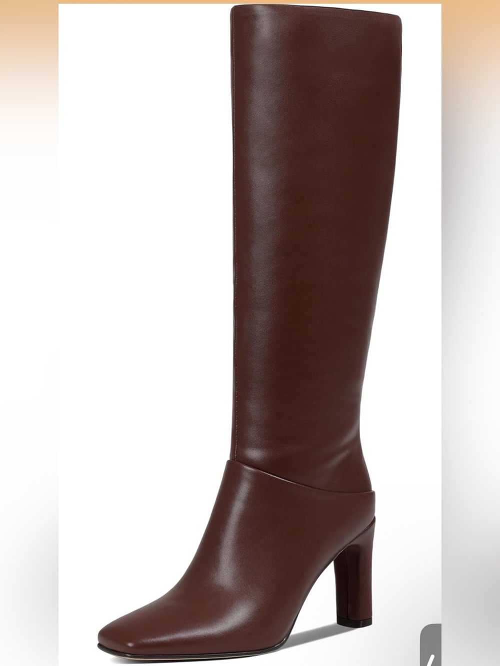 Uacllcau tall, faux, leather brown riding boots